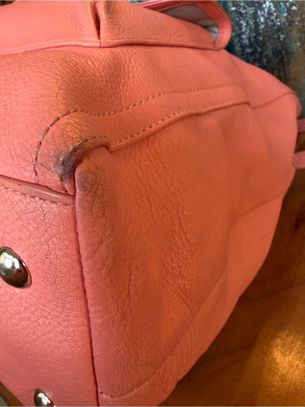 Coach Classic 2012 Coral Pebbled Leather Penelope Tote GUC